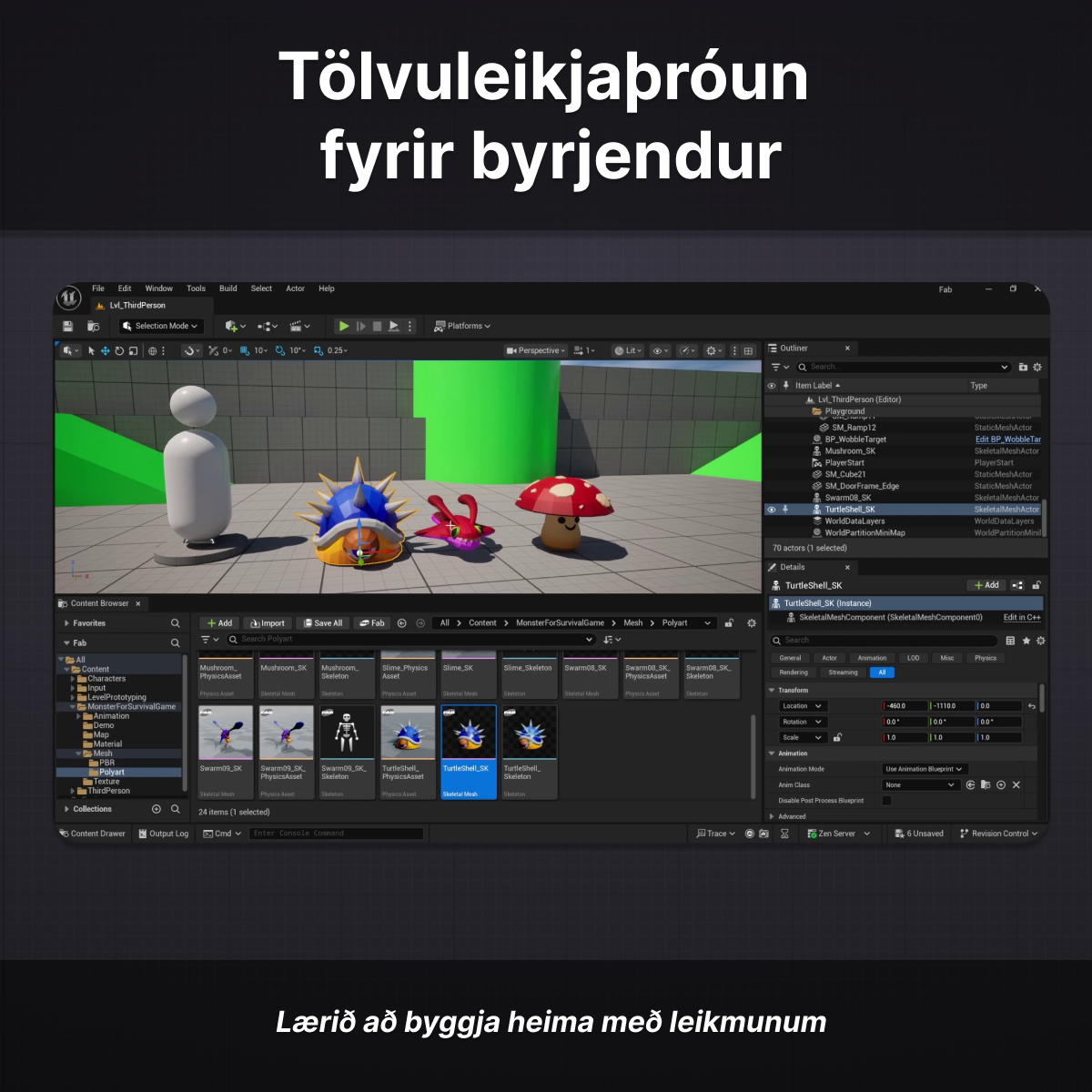 Tölvuleikjaþróun  fyrir byrjendur