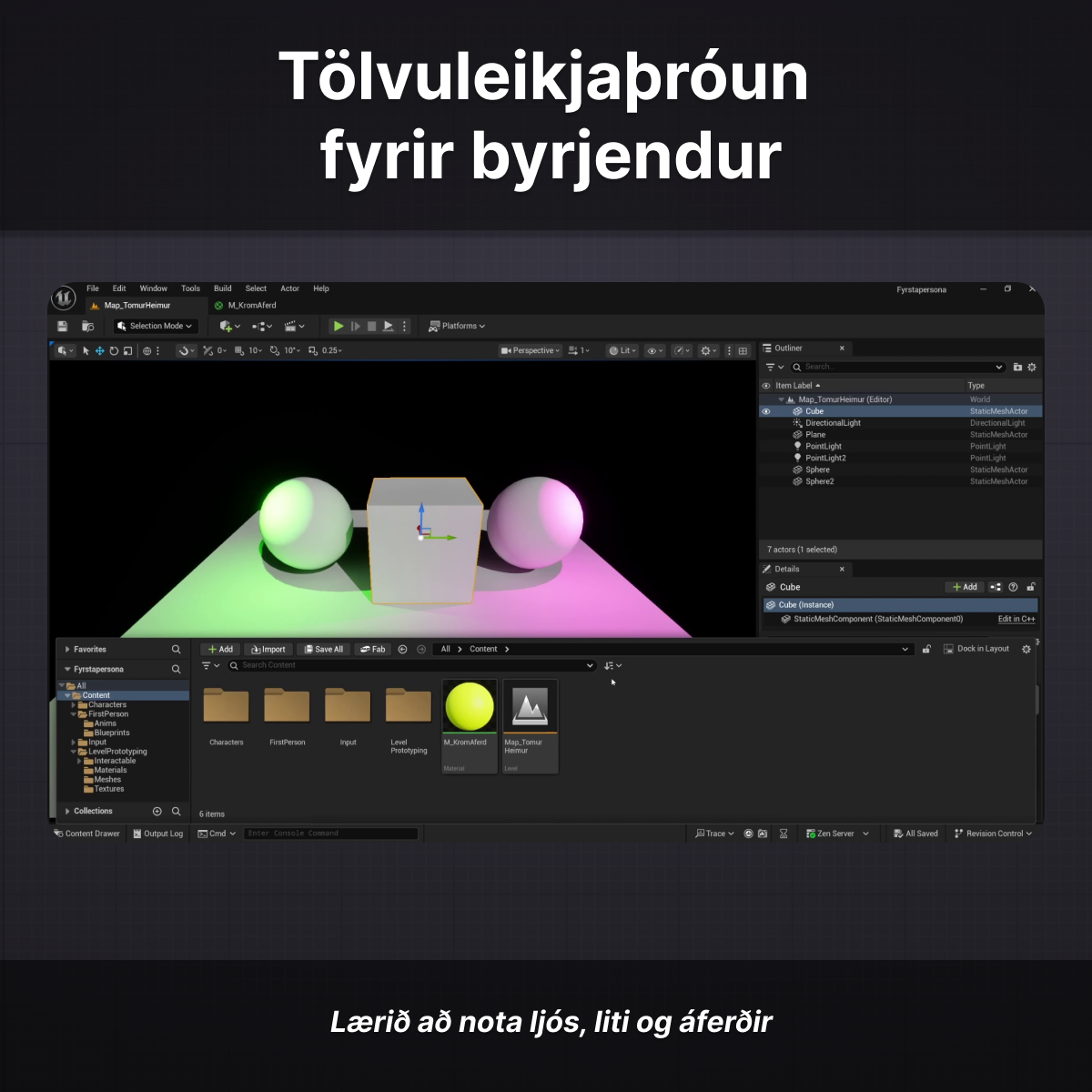Tölvuleikjaþróun  fyrir byrjendur