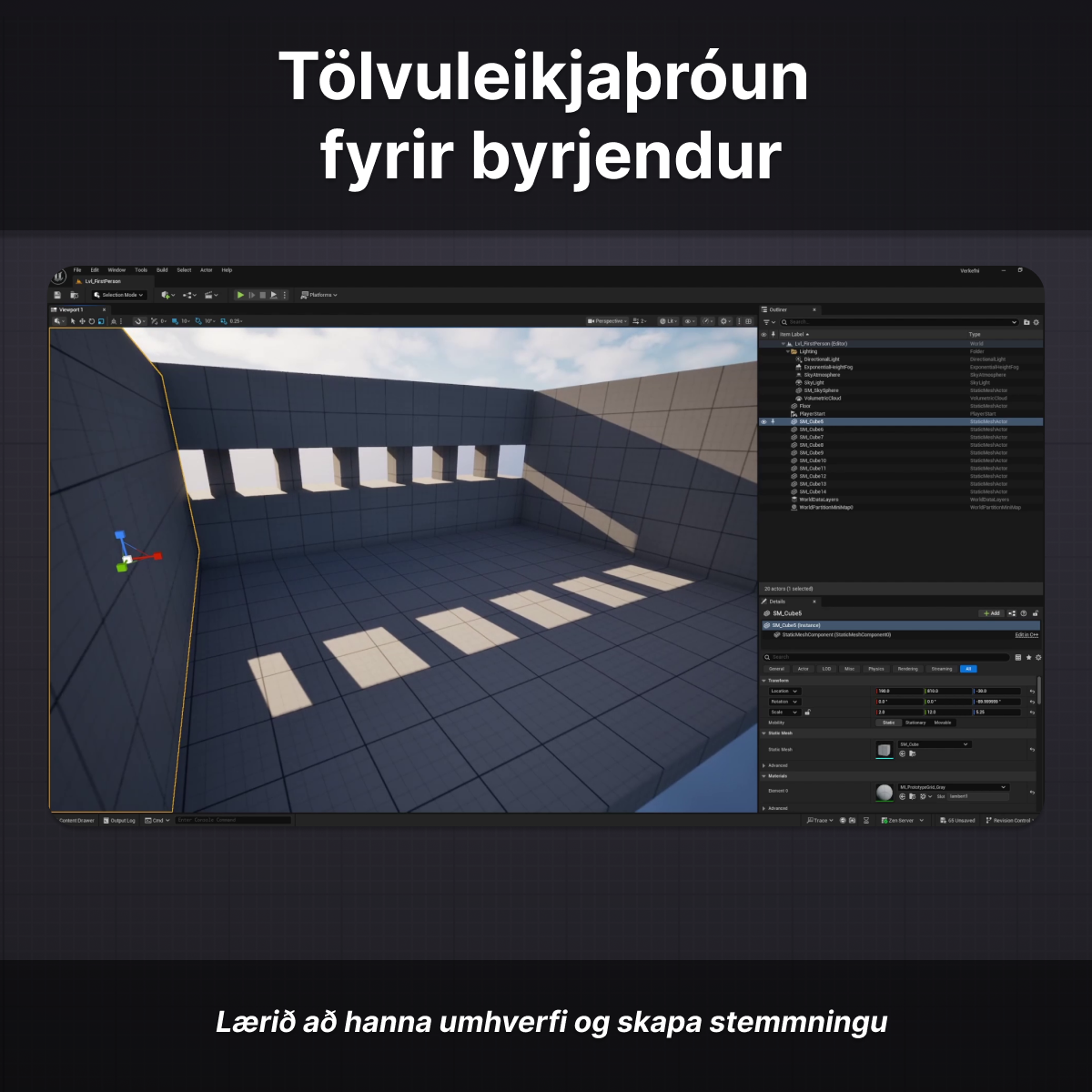 Tölvuleikjaþróun  fyrir byrjendur
